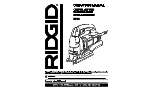 RIDGID Saw R3121 User Manual