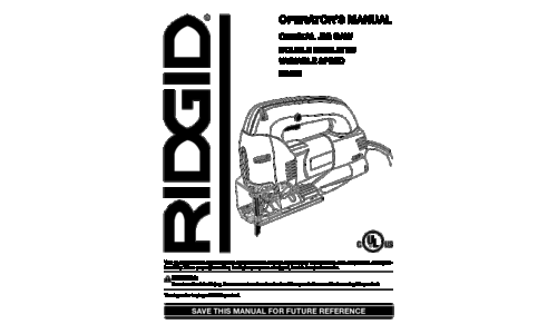 RIDGID Saw R3120 User Manual