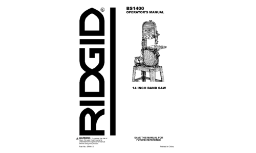 RIDGID Saw BS1400 User Manual