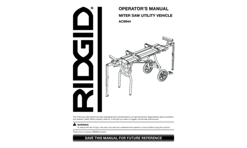 RIDGID Saw AC9944 User Manual