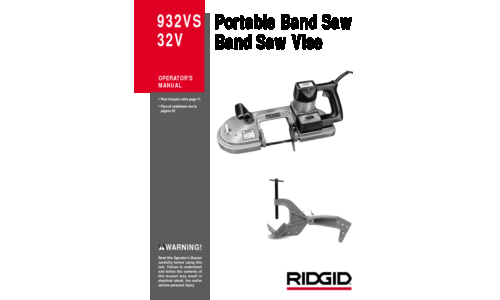 RIDGID Saw 32V User Manual