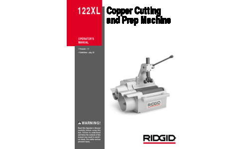 RIDGID Saw 122XL User Manual