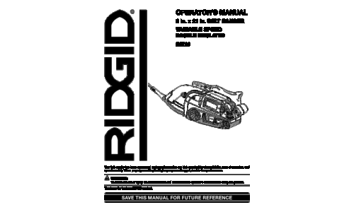 RIDGID Sander R2720 User Manual