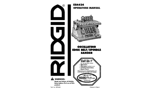 RIDGID Sander EB44241 User Manual