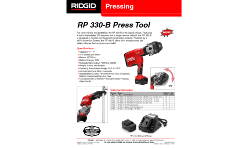 RIDGID RP 330-B User Manual