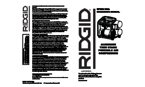 RIDGID RIGID OF25135A User Manual