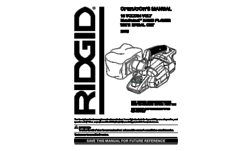 RIDGID R888 User Manual