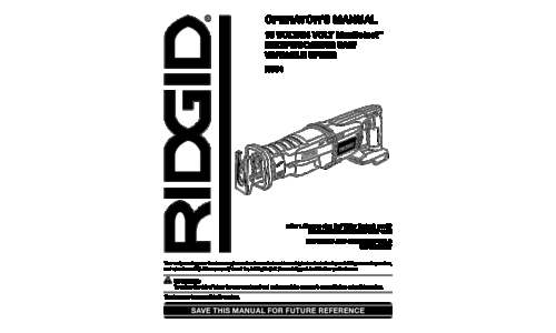 RIDGID R884 User Manual