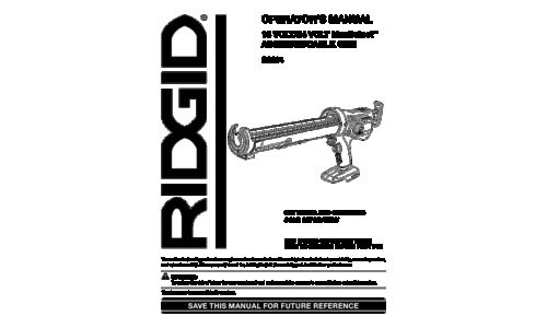 RIDGID R8804 User Manual