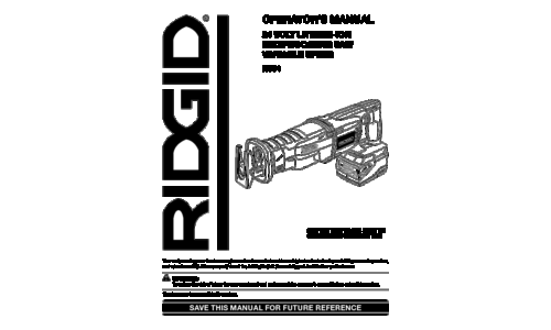 RIDGID R854 User Manual