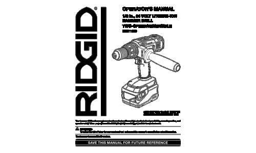 RIDGID R851150 User Manual