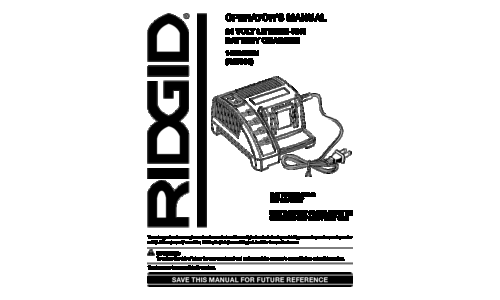 RIDGID R85009 User Manual