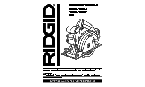 RIDGID R845 user manual