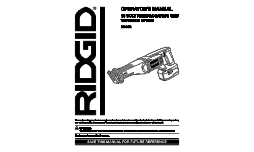 RIDGID R8442 User Manual