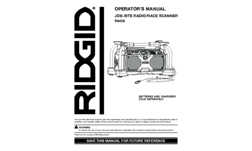 RIDGID R8408 User Manual