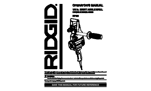 RIDGID R7130 User Manual