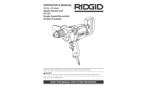 RIDGID R7120 User Manual