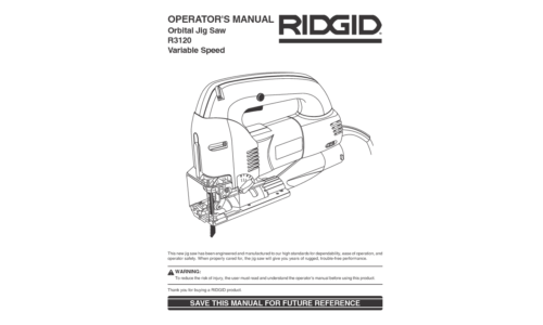 RIDGID R3120 User Manual