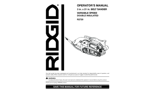 RIDGID R2720 User Manual