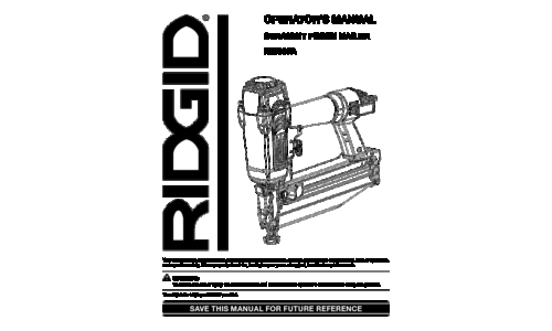 RIDGID R250SFA User Manual