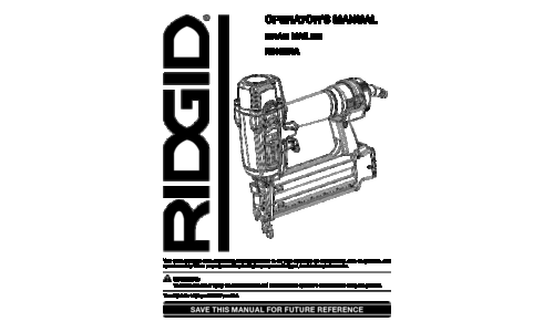 RIDGID R213BNA User Manual