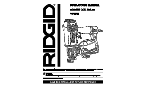 RIDGID R175RND User Manual