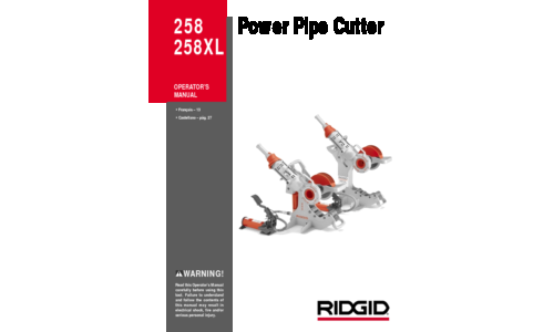 RIDGID Power Roller 258 User Manual