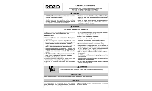 RIDGID Outdoor Storage 2032-OS User Manual