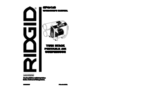 RIDGID OF45150 user manual