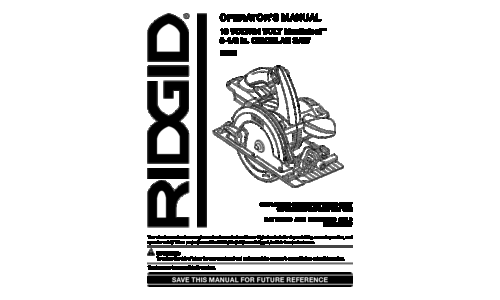 RIDGID MaxSelect R885 User Manual