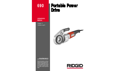 RIDGID Impact Driver 690 User Manual