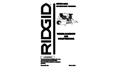 RIDGID GP90150A User Manual