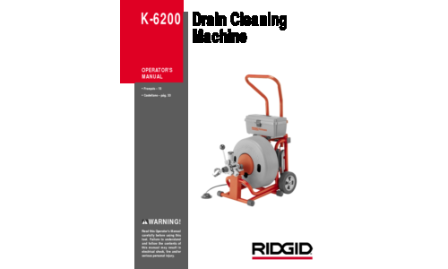 RIDGID Drums K6200 User Manual