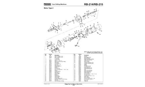 RIDGID Drill RB-215 User Manual