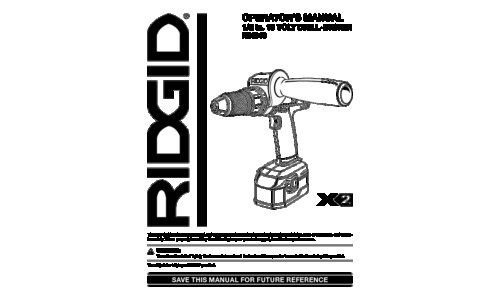 RIDGID Drill R84015 User Manual