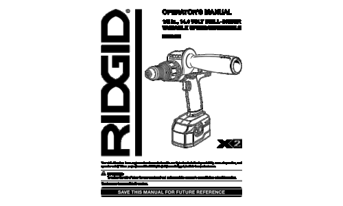 RIDGID Drill R830153 User Manual