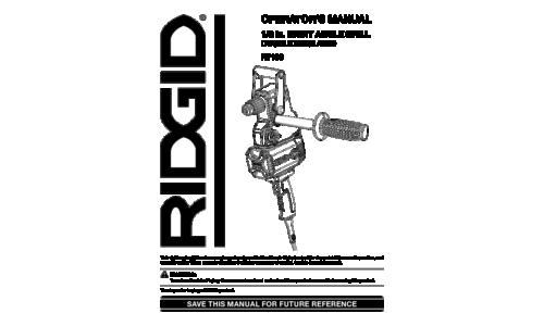 RIDGID Drill R7130 User Manual