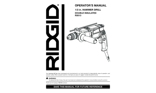 RIDGID Drill R5013 User Manual