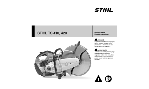 Stihl TS 410, 420 Cutter User Manual