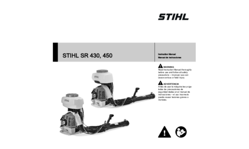 Stihl SR 430, 450 User Manual