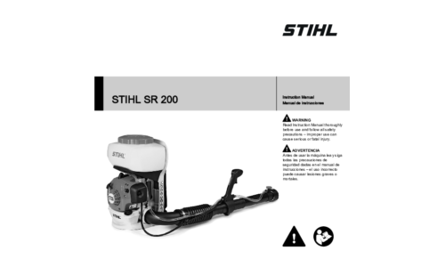 Stihl SR 200 Blower User Manual