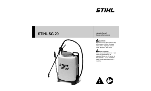 Stihl SG 20 User Manual