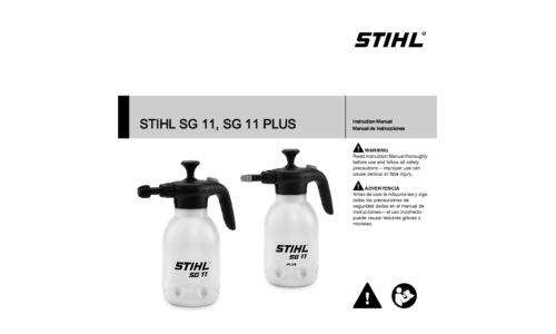 Stihl SG 11, 11 Plus User Manual