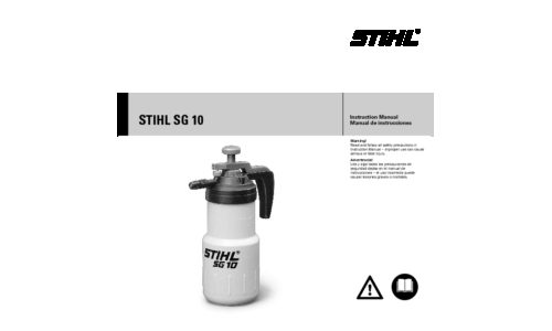 Stihl SG 10 User Manual