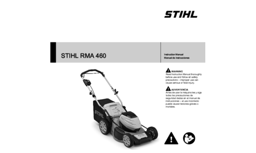 Stihl RMA 460 Mower User Manual