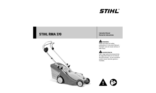 Stihl RMA 370 Mower User Manual