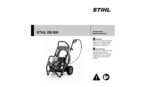 Stihl RB 800 Pressure Washer User Manual