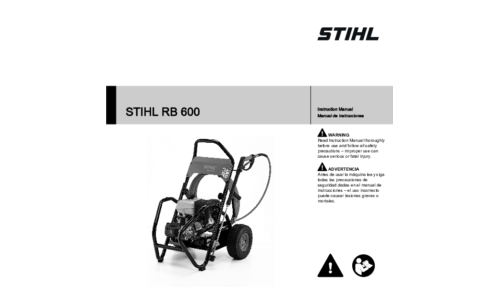 Stihl RB 600 Pressure Washer User Manual