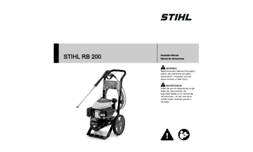 Stihl RB 200 Pressure Washer User Manual