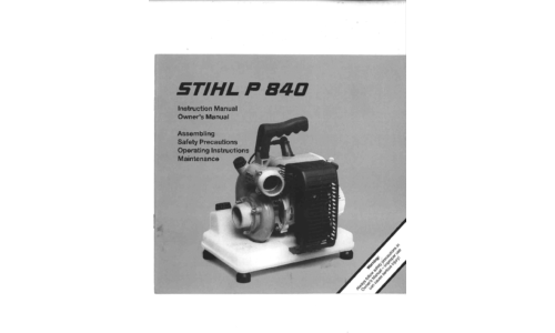 Stihl P840 User Manual